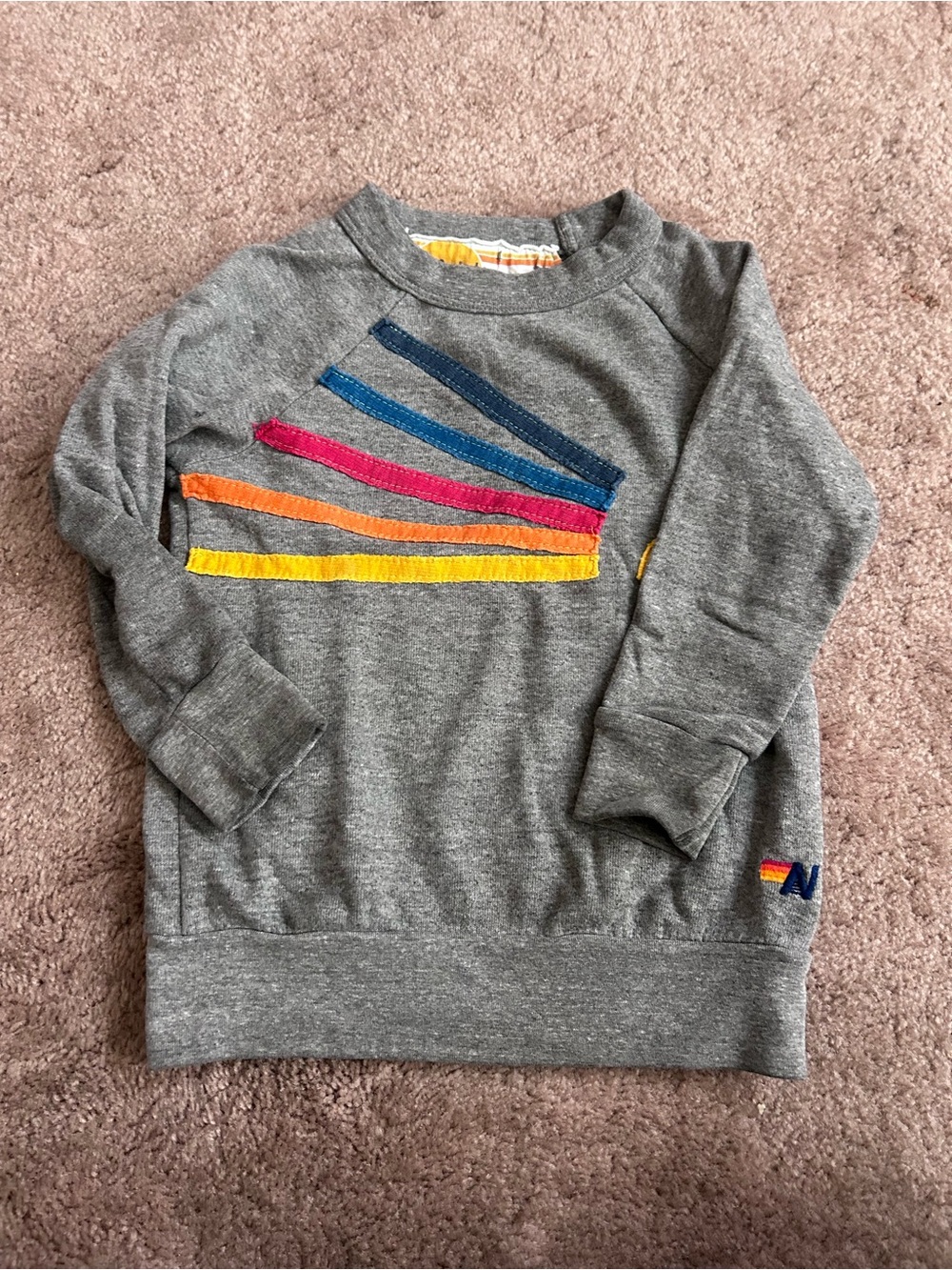 Aviator Nation Kids Heather Grey Daydream Sweatshirt Size 4